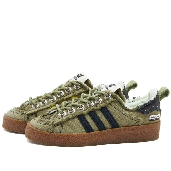 Adidas x SFTM Campus 80s Olive/Black/Gum (ID4792) черного цвета