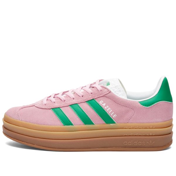Adidas WoGazelle Bold W True Pink/Green/Ftwr White (IE0420) белого цвета