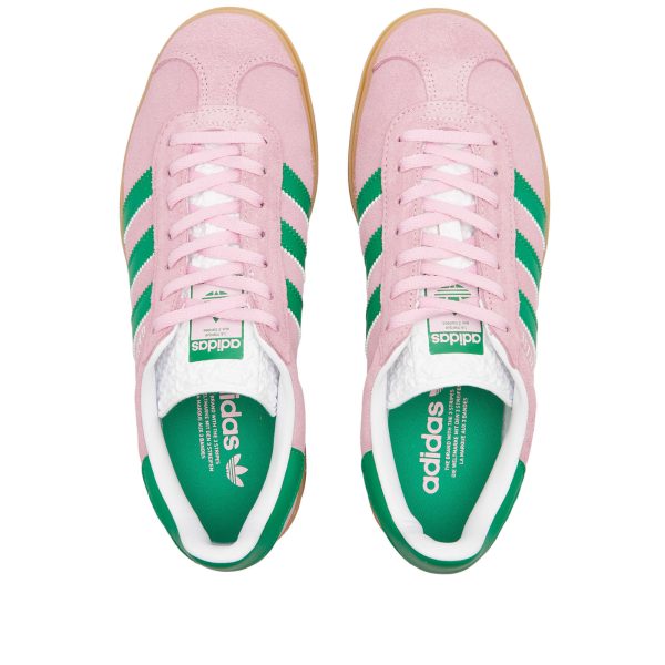 Adidas WoGazelle Bold W True Pink/Green/Ftwr White (IE0420) белого цвета