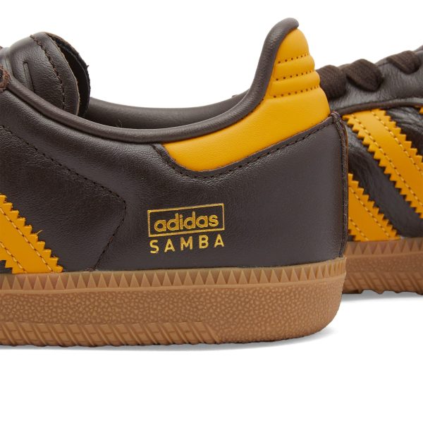 Adidas Samba OG Dark Brown/Preloved Yellow/Gum (IG6174) желтого цвета