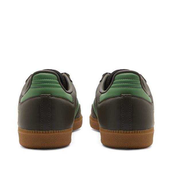 Adidas Samba OG Dark Brown/Preloved Green/Gum (IG6175) зеленого цвета