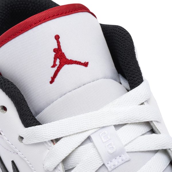 Air Jordan 1 Low White Gym Red (553560-118) белого цвета