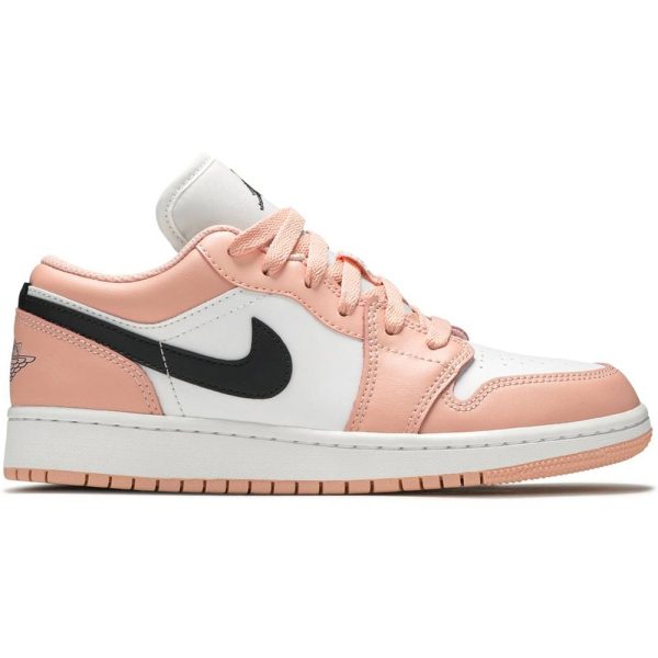 Air Jordan 1 Low Light Arctic Pink (553560-800) розового цвета