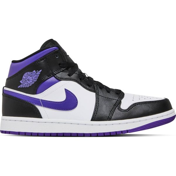 Air Jordan 1 Mid Court (554724-095) фиолетового цвета