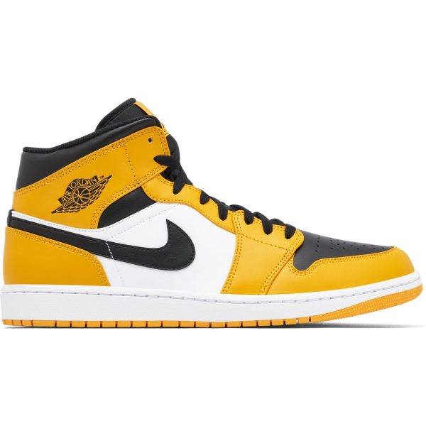 Air Jordan 1 Mid Reverse Yellow (554724-701) желтого цвета