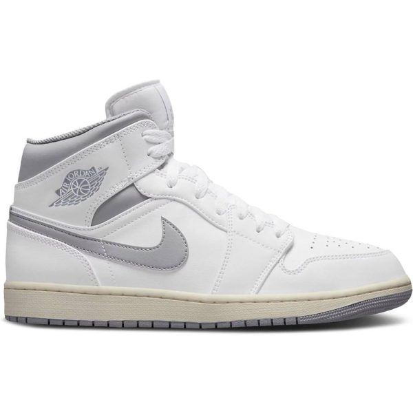 Air Jordan 1 Mid Neutral Grey (554725-135) серого цвета