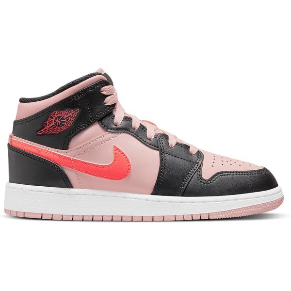 Air Jordan 1 Mid Black Pink (554725-604) черного цвета