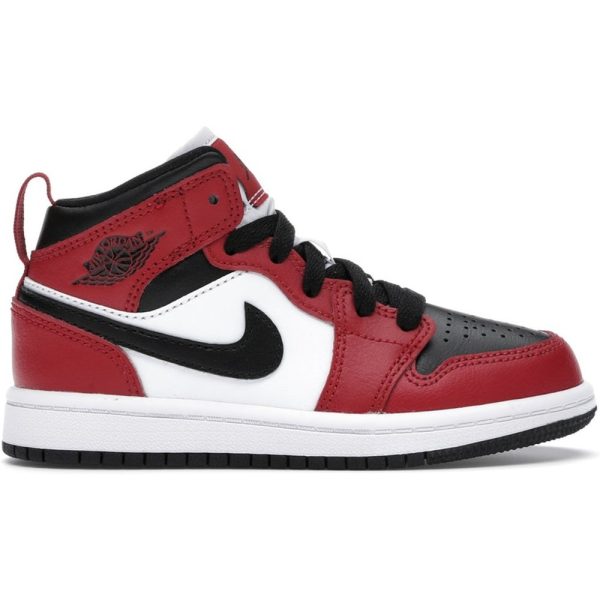 Air Jordan 1 Mid Chicago Black Toe (640734-069) черного цвета