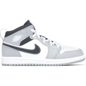 Air Jordan 1 Mid Light Smoke Grey PS (640734-078) серого цвета