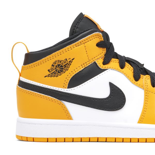 Air Jordan 1 Mid Reverse Yellow Toe (640734-701) желтого цвета