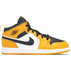 Air Jordan 1 Mid Reverse Yellow Toe (640734-701) желтого цвета