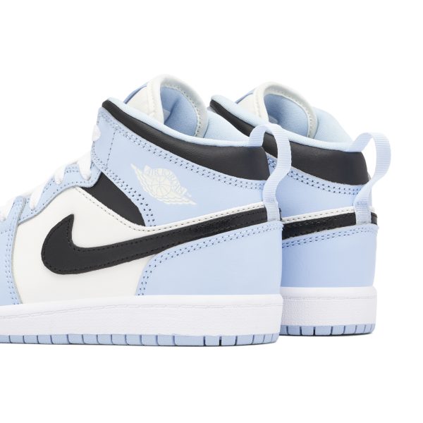 Air Jordan 1 Mid Ice Blue (640737-401) голубого цвета