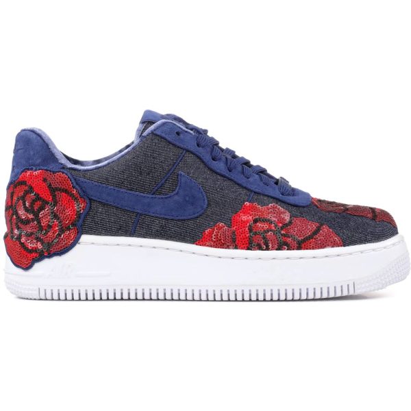 Nike Air Force 1 Upstep Low Denim Rose Blue (898421-401) голубого цвета