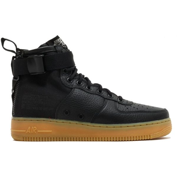 SF Air Force 1 Mid Black (917753-003) черного цвета