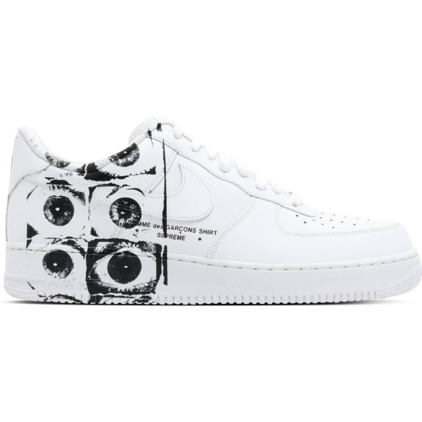 Nike Air Force 1 Low x Comme Des Garcons x Supreme Eyes (923044-100) белого цвета