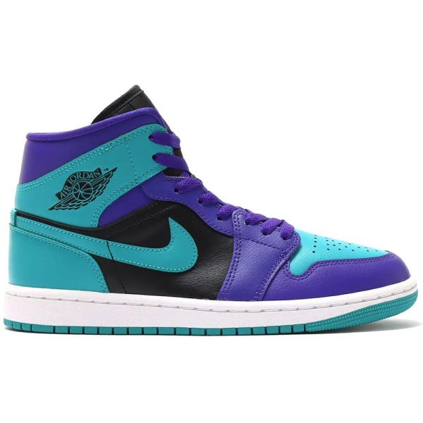 Air Jordan 1 Mid Black Grape (BQ6472-502) черного цвета