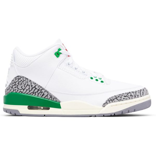 Air Jordan 3 Lucky Green (CK9646-136) зеленого цвета