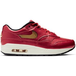 Nike Air Max 1 Red Gold Sequin (CT1149-600) красного цвета