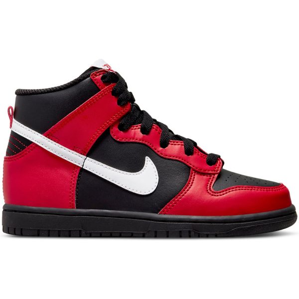 Nike Dunk High Black University Red (DD2314-003) черного цвета