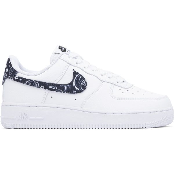 Nike Air Force 1 Low 07 White Black Paisley (DH4406-101) белого цвета