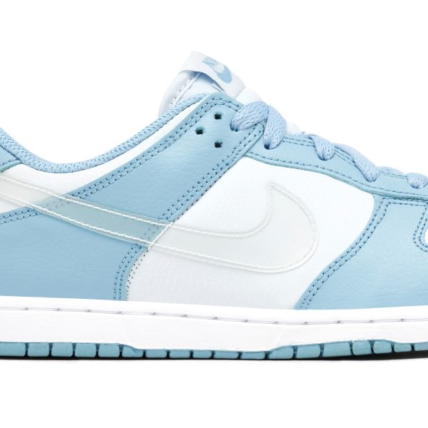 Nike Dunk Low Clear Swoosh Blue (DH9756-401) голубого цвета