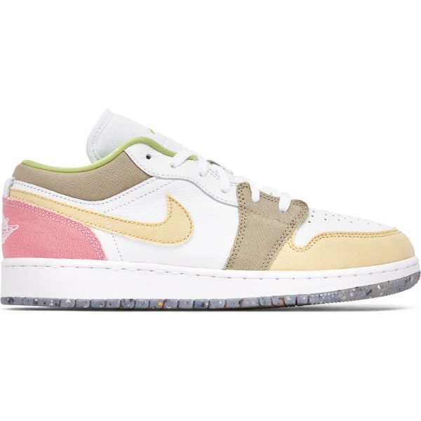 Air Jordan 1 Low Pastel Pink Green (DJ0341-100) зеленого цвета