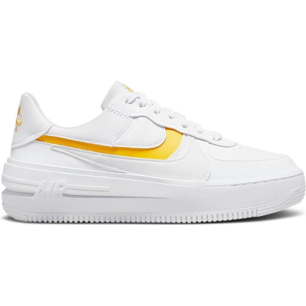 Nike Air Force 1 PLT.AF.ORM White Yellow Ochre (DJ9946-102) белого цвета
