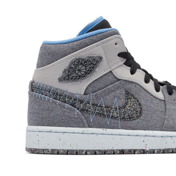 Air Jordan 1 Mid Crater Grey Black (DM3529-004) черного цвета