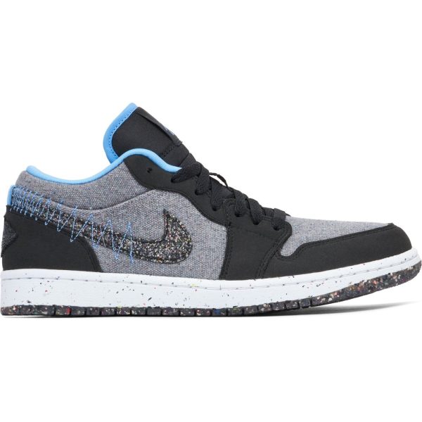 Air Jordan 1 Low Crater Black Grey (DM4657-004) черного цвета