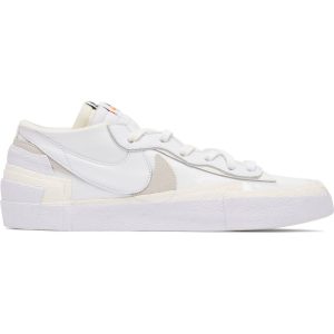 sacai x Nike Blazer Low (DM6443-100) белого цвета