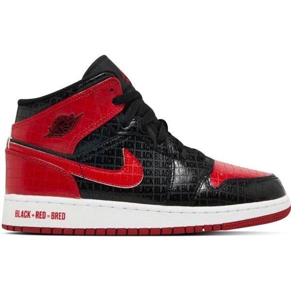 Air Jordan 1 Mid Bred Text (DM9650-001)  цвета