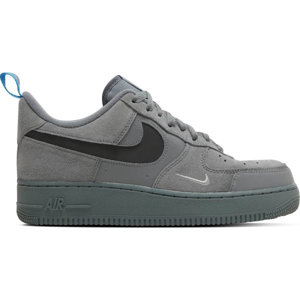 Nike Air Force 1 Low Cut Out Swoosh Grey (DO6709-002) черного цвета