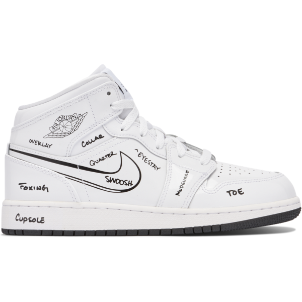 Air Jordan 1 Mid Schematic (DQ1864-100)  цвета