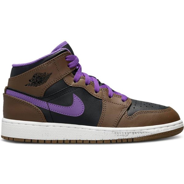 Air Jordan 1 Mid Purple Mocha (DQ8423-215) фиолетового цвета