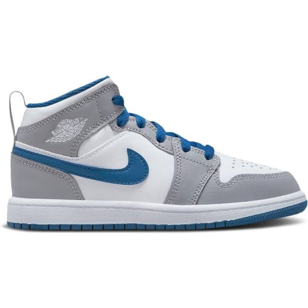 Air Jordan 1 Mid True Blue (DQ8424-014) голубого цвета