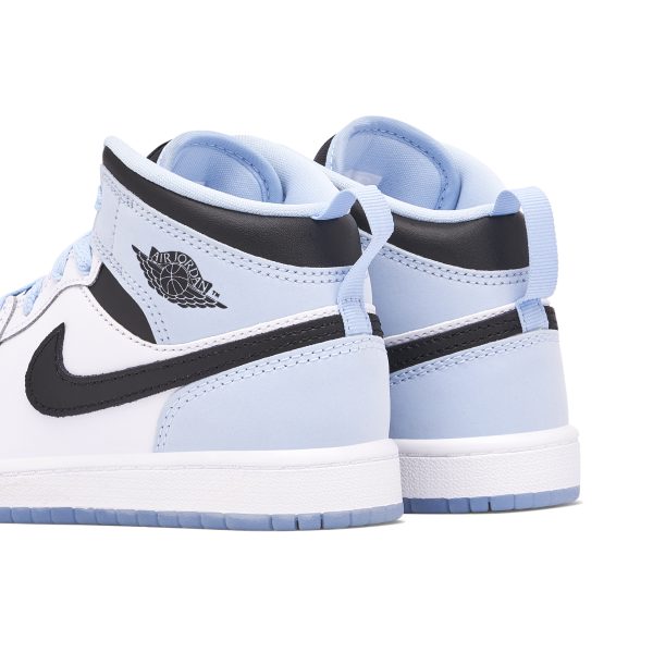 Air Jordan 1 Mid SE White Ice Blue (DV1339-104) белого цвета