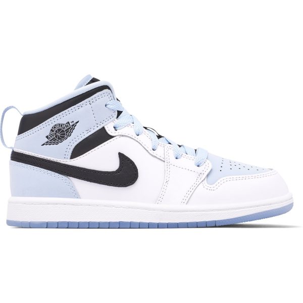 Air Jordan 1 Mid SE White Ice Blue (DV1339-104) белого цвета