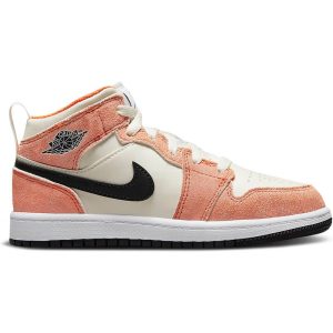 Air Jordan 1 Mid SE Orange Suede (DV1341-800) оранжевого цвета