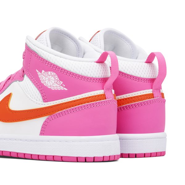 Air Jordan 1 Mid Pinksicle Orange (DX3238-681) оранжевого цвета