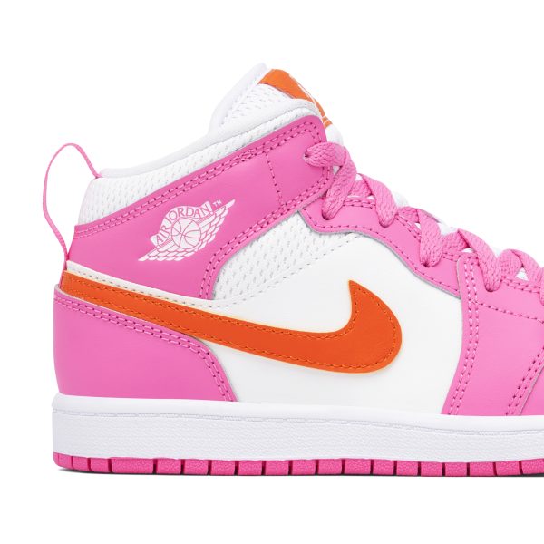 Air Jordan 1 Mid Pinksicle Orange (DX3238-681) оранжевого цвета