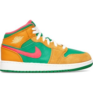 Air Jordan 1 Mid Wheat Watermelon (DX4365-700)  цвета