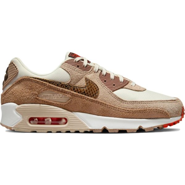 Nike Air Max 90 SE Snakeskin Swoosh (DX9502-100) коричневого цвета