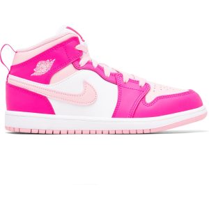 Air Jordan 1 Mid Fierce Pink (FD8781-116) розового цвета