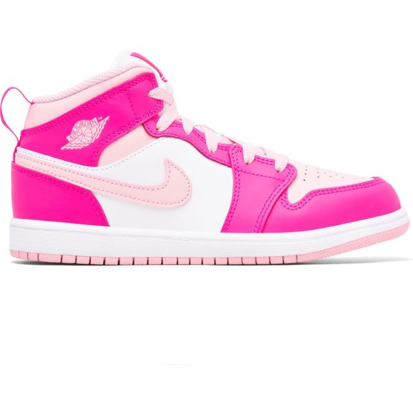 Air Jordan 1 Mid Fierce Pink (FD8781-116) розового цвета