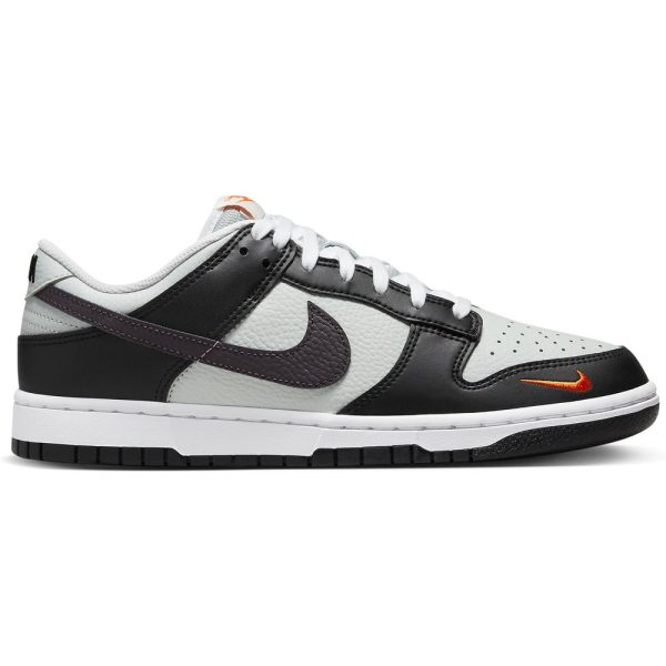 Nike Dunk Low Mini Swoosh Black Grey (FN7808-001) черного цвета