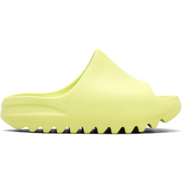 Yeezy Slide Glow Green Kids (HQ4116) зеленого цвета