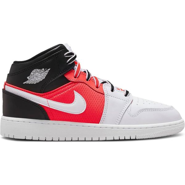 Air Jordan 1 Mid SE White Infrared (fb4417-016) белого цвета