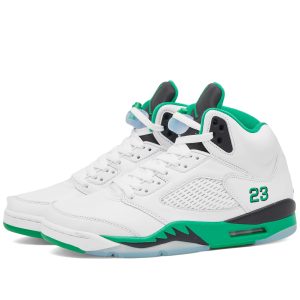 Air Jordan Wo5 Retro W White/Lucky Green/Ice Blue (DD9336-103) белого цвета