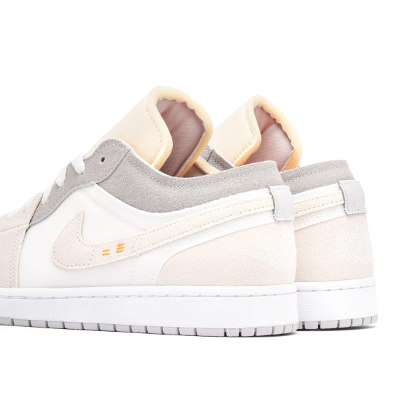 Air Jordan 1 Low Craft Inside Out White (DN1635-100) белого цвета