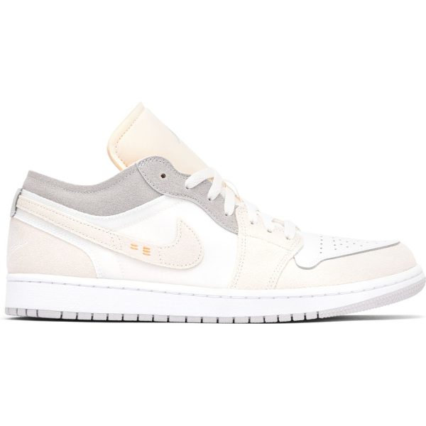 Air Jordan 1 Low Craft Inside Out White (DN1635-100) белого цвета